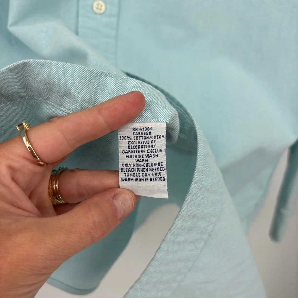 Polo Ralph Lauren Oxford Shirt Mens M Light Blue Excellent Long Sleeve Button Up